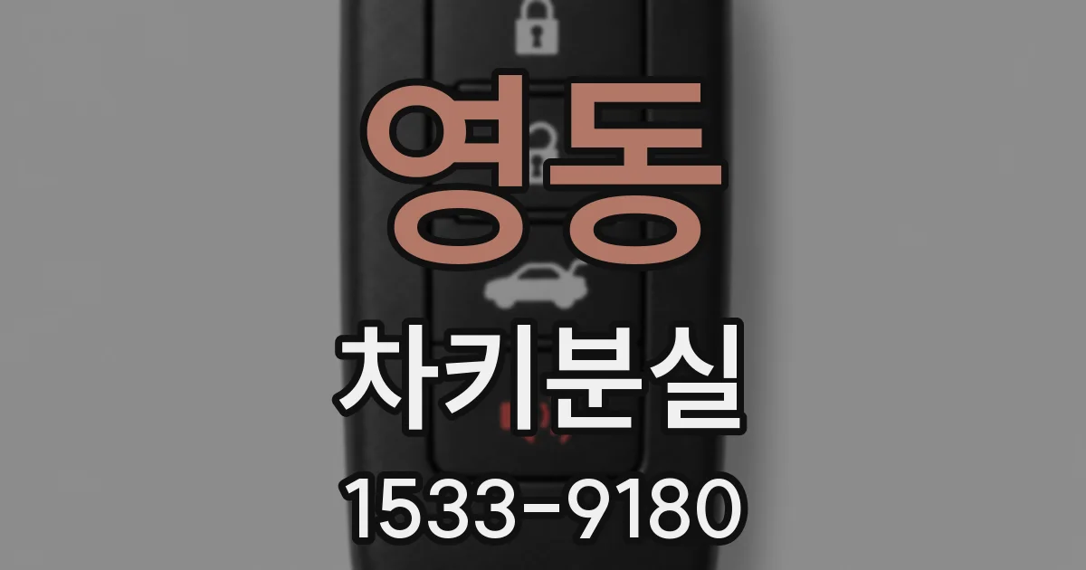 영동 차키분실