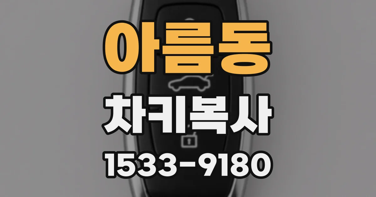 아름동 차키복사