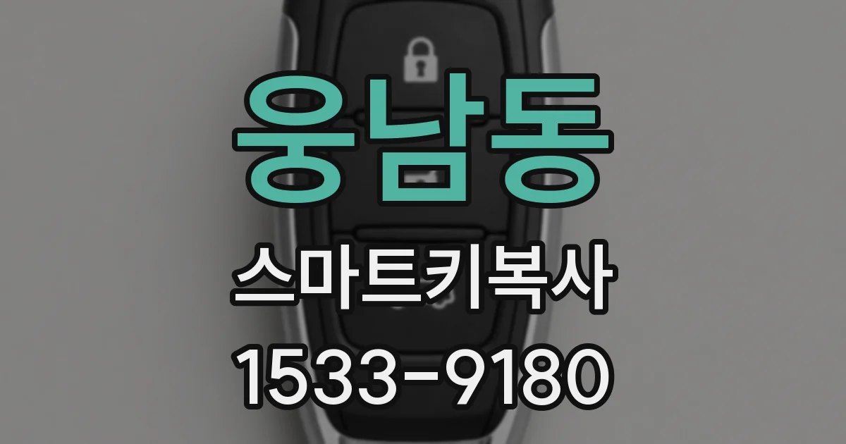 웅남동 스마트키복사