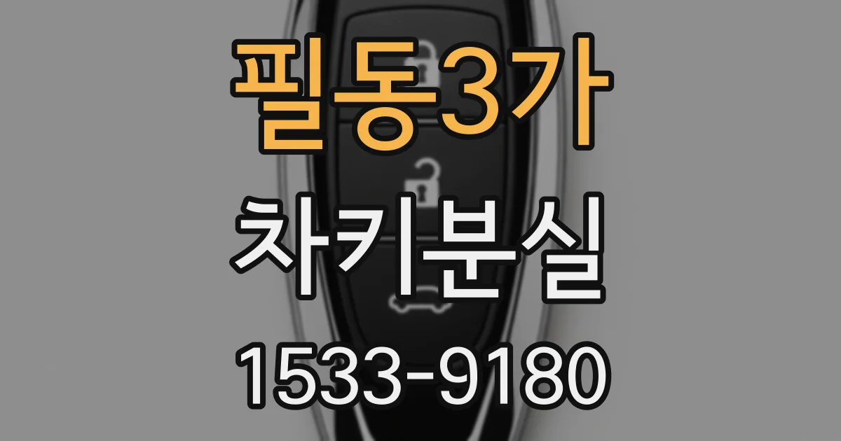 필동3가 차키분실