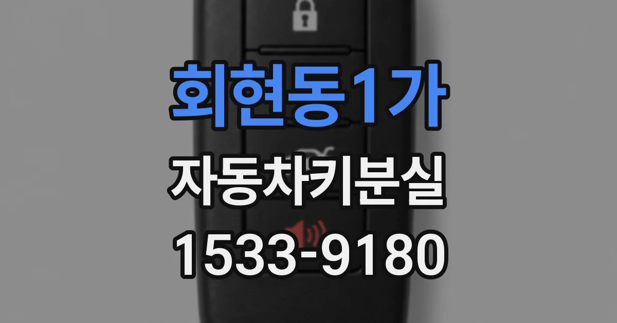 회현동1가 자동차키분실