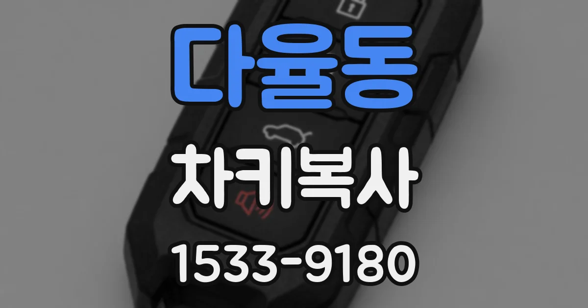 다율동 차키복사