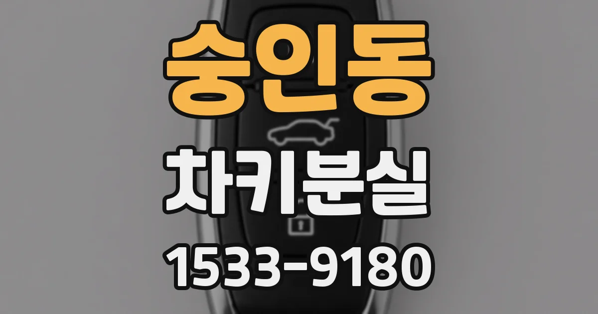 숭인동 차키분실