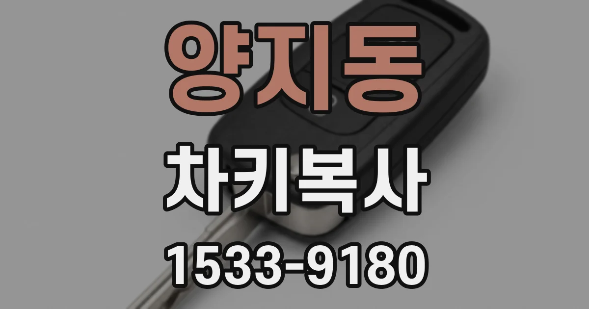 양지동 차키복사