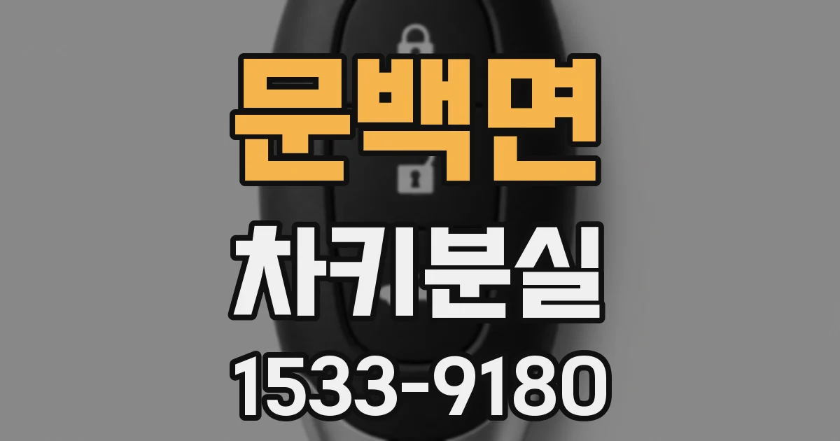 문백면 차키분실