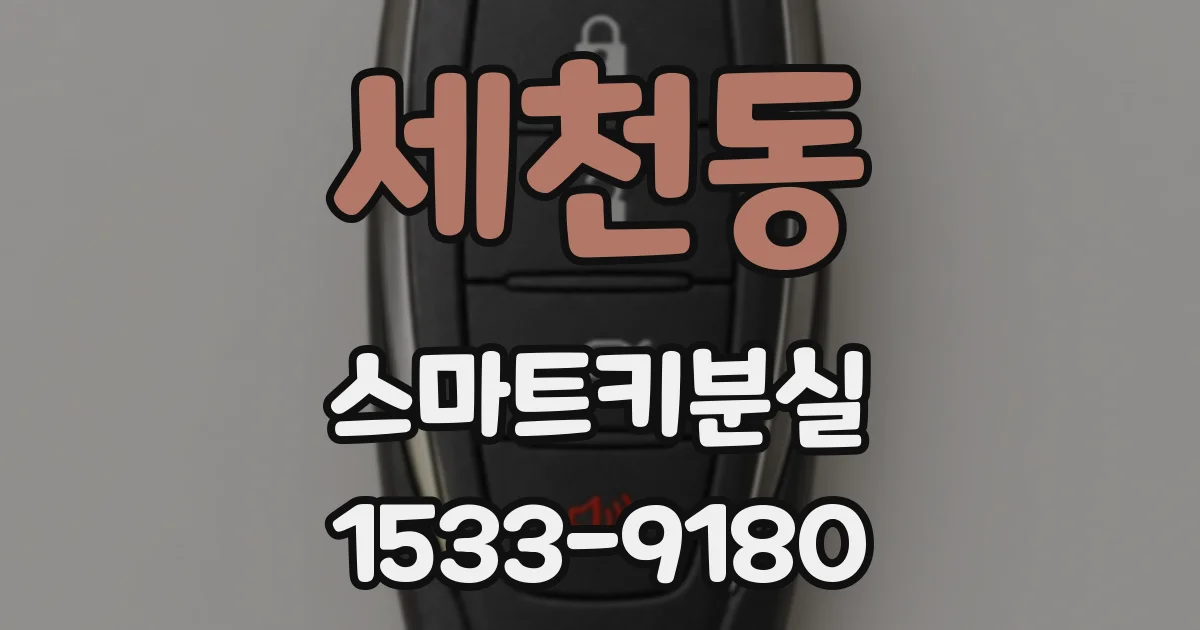 세천동 스마트키분실