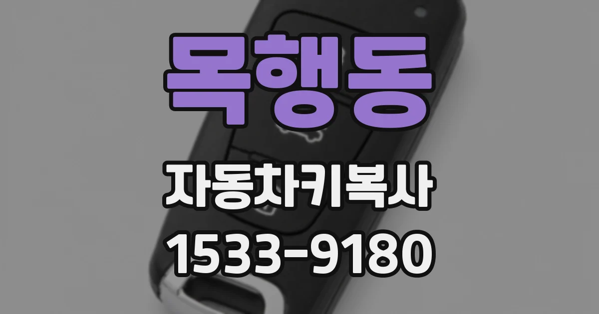 목행동 자동차키복사