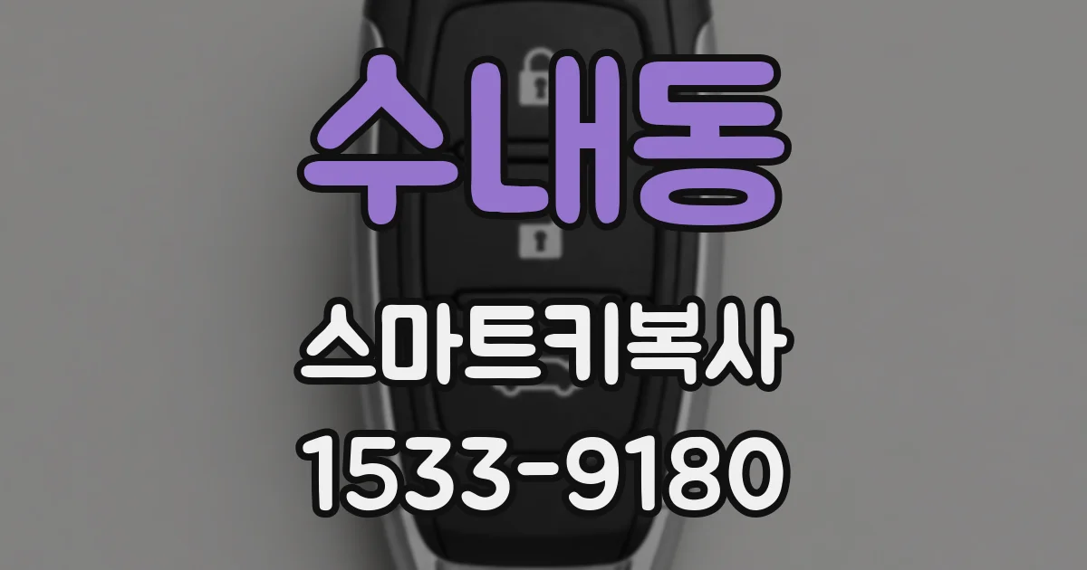 수내동 스마트키복사