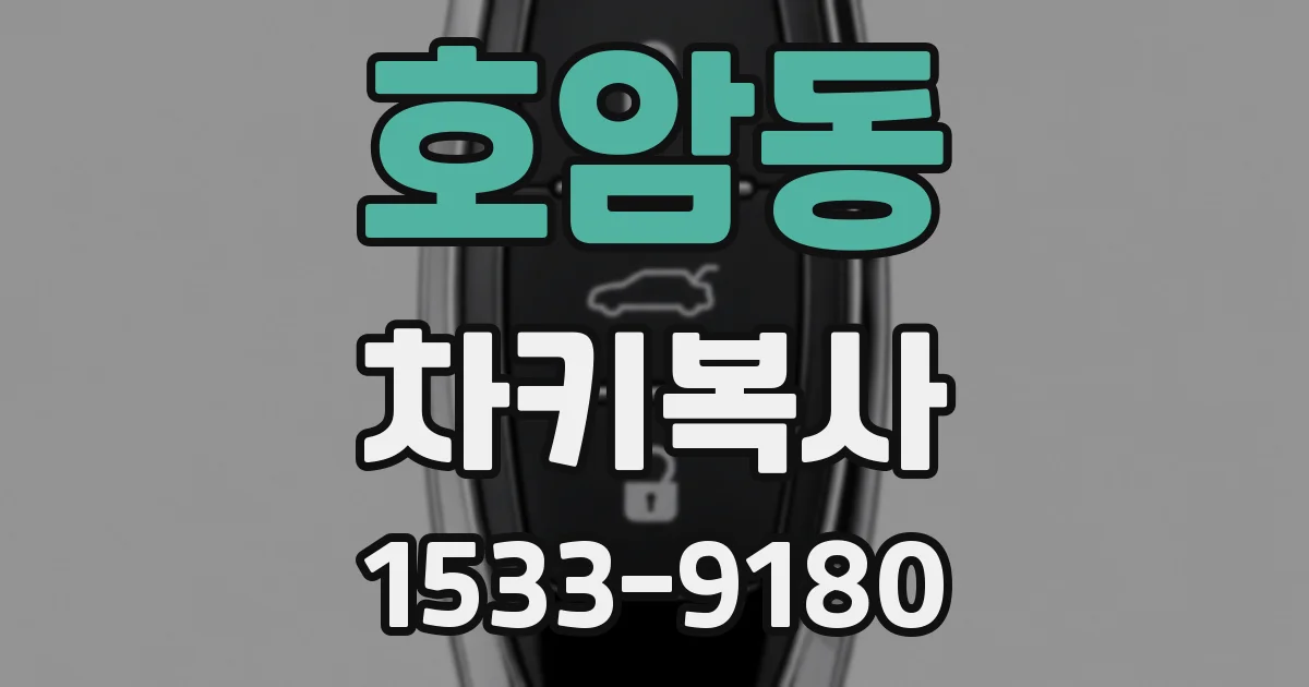 호암동 차키복사
