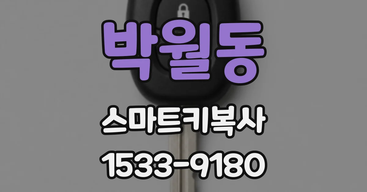 박월동 스마트키복사