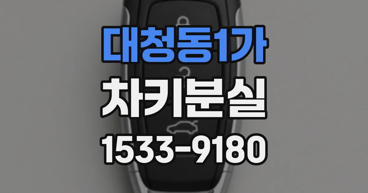 대청동1가 차키분실
