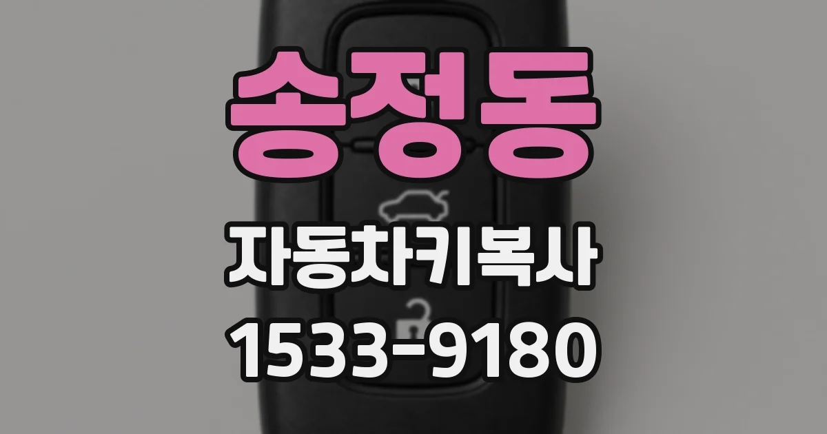 송정동 자동차키복사