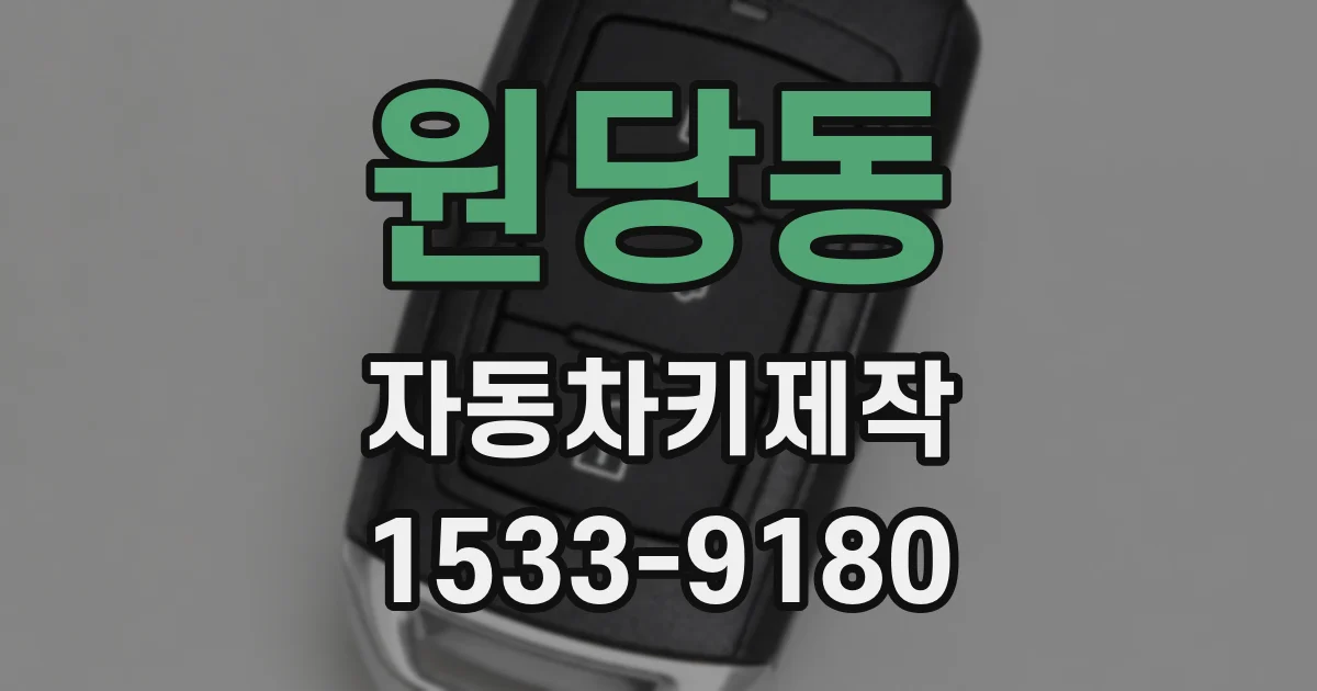 원당동 자동차키제작