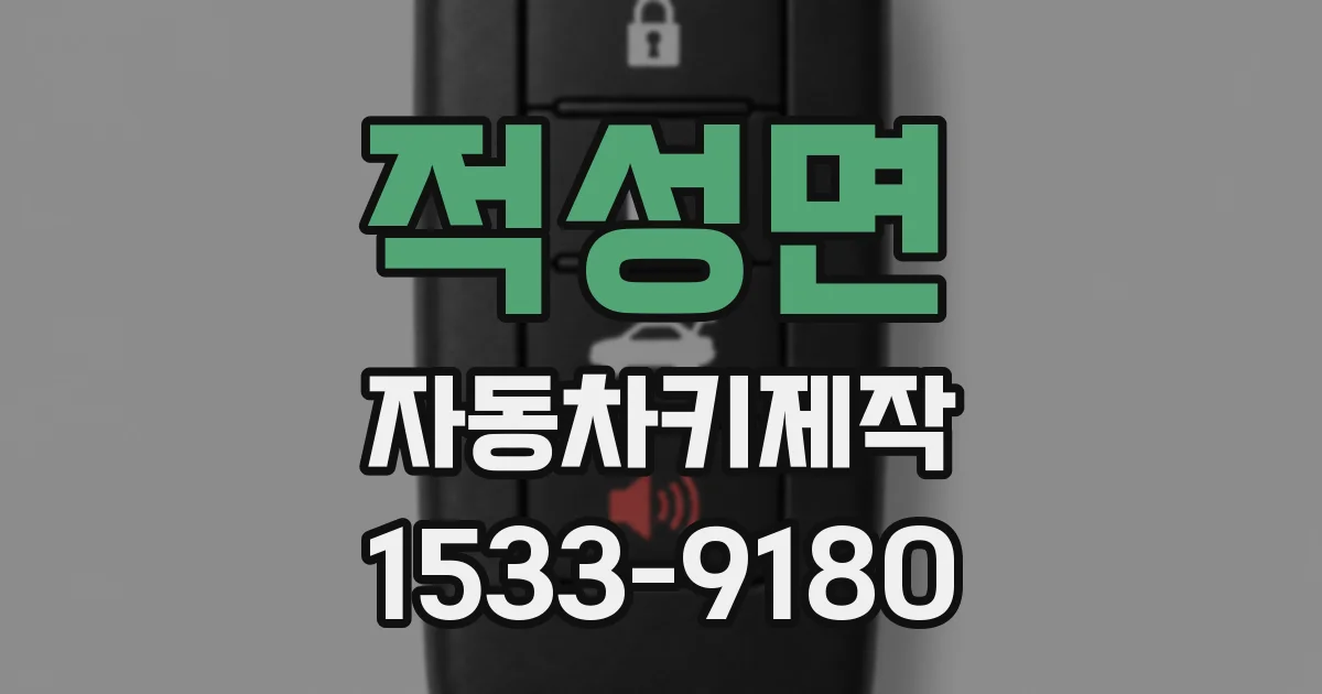 적성면 자동차키제작