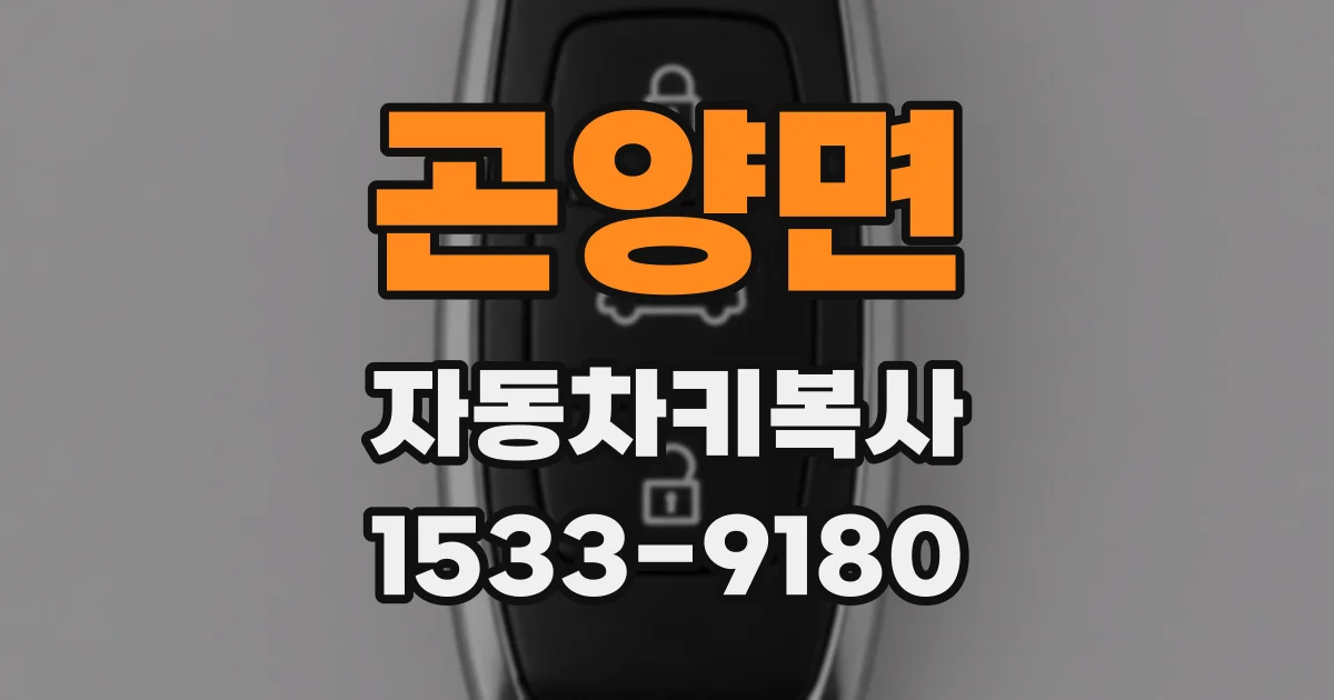 곤양면 자동차키복사