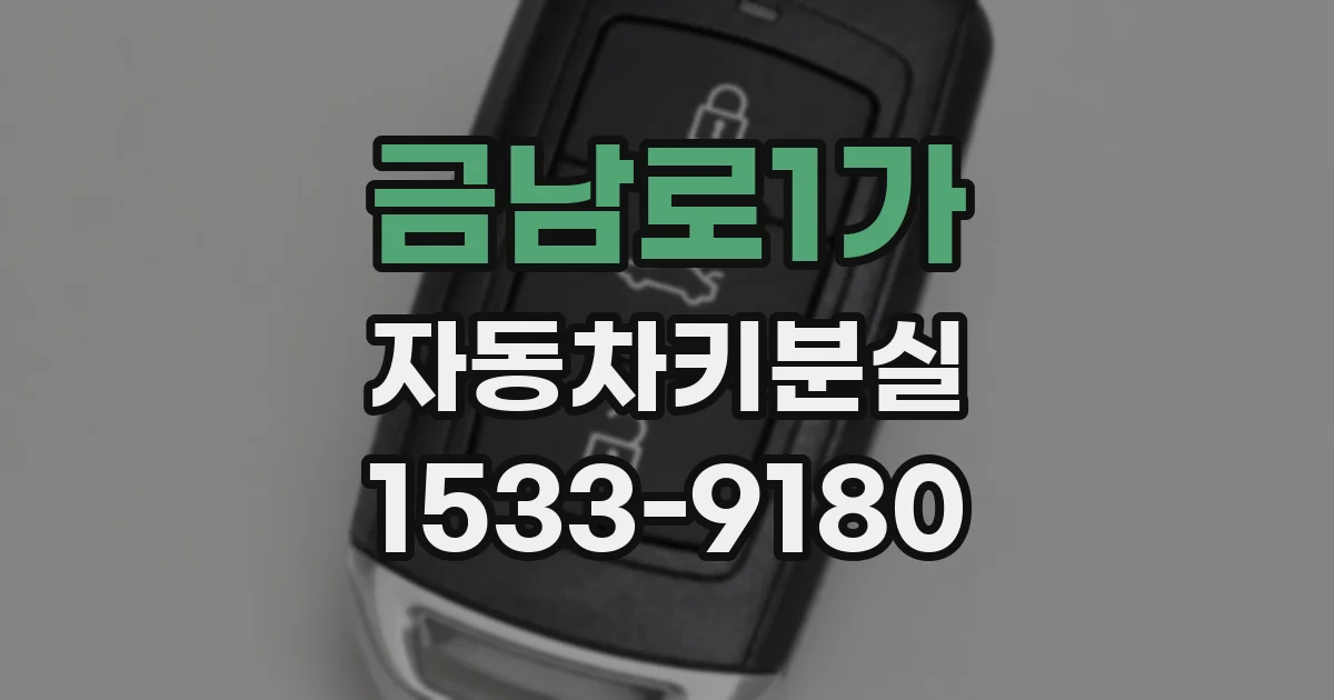 금남로1가 자동차키분실