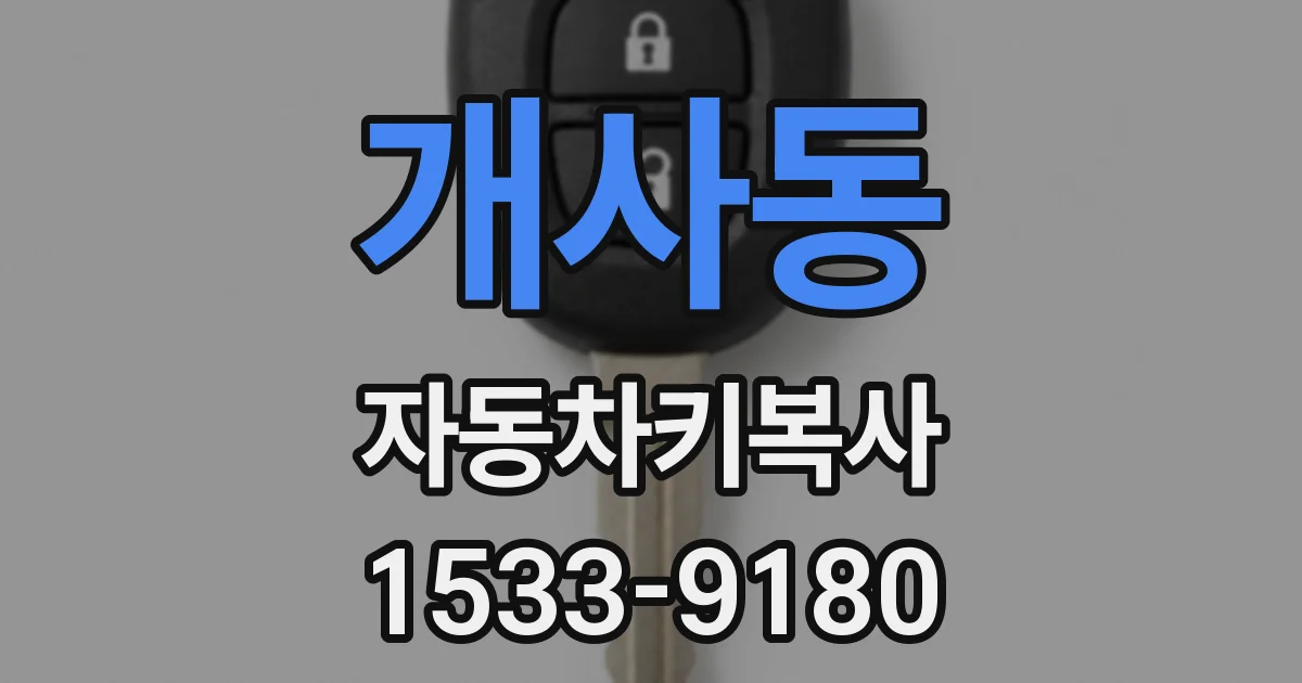 개사동 자동차키복사