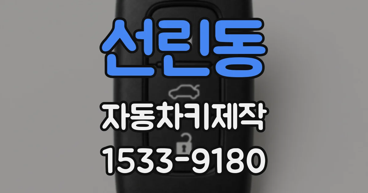 선린동 자동차키제작