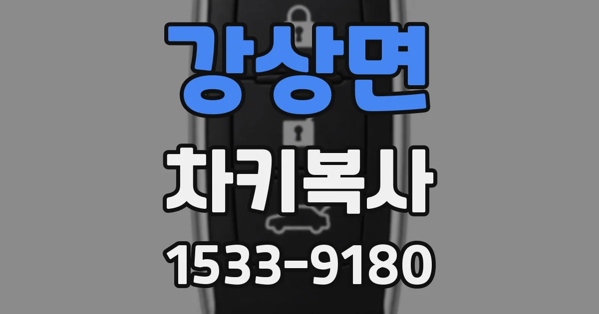강상면 차키복사