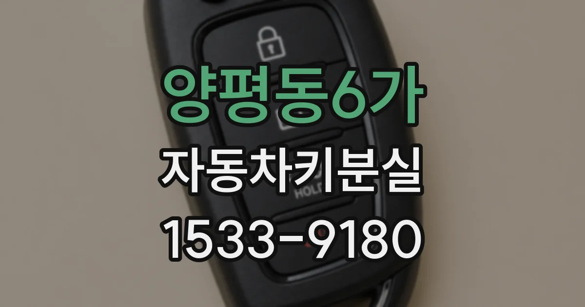 양평동6가 자동차키분실