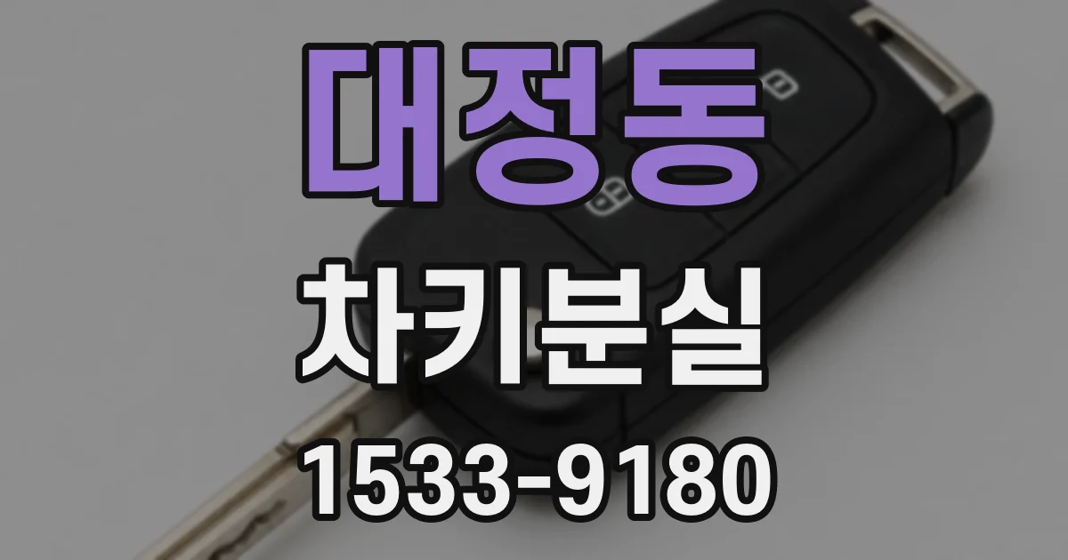 대정동 차키분실