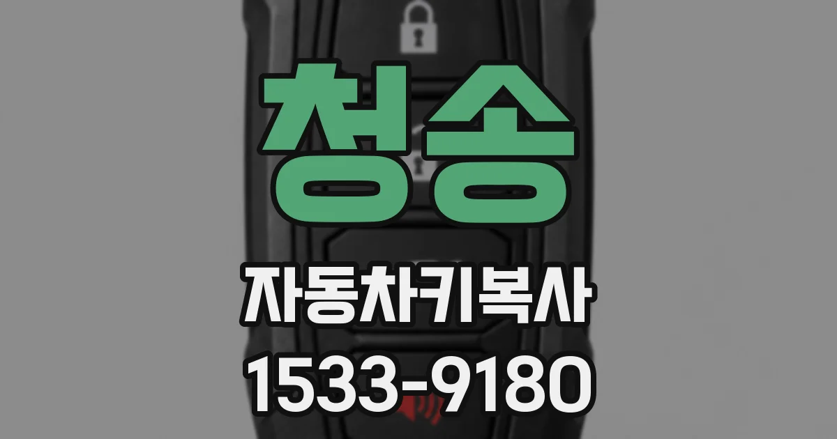 청송 자동차키복사