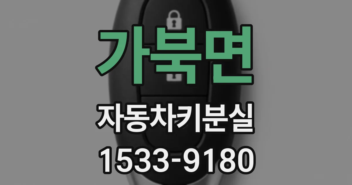 가북면 자동차키분실