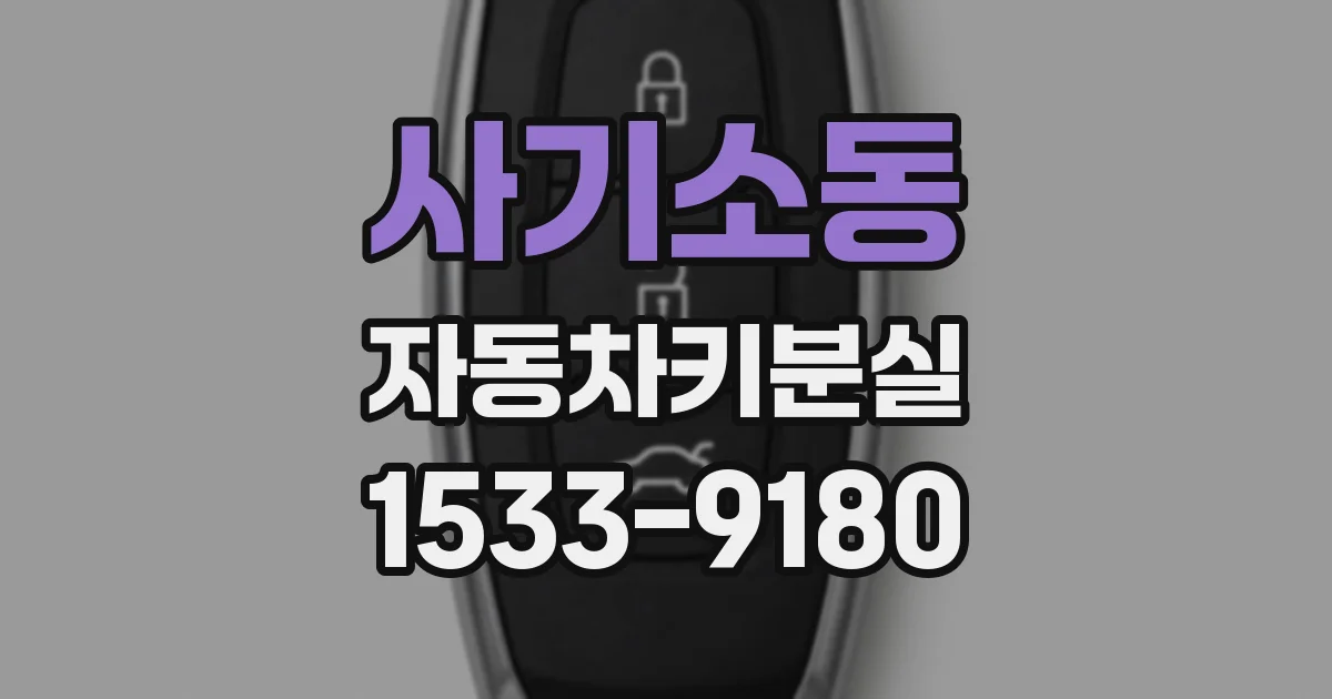 사기소동 자동차키분실