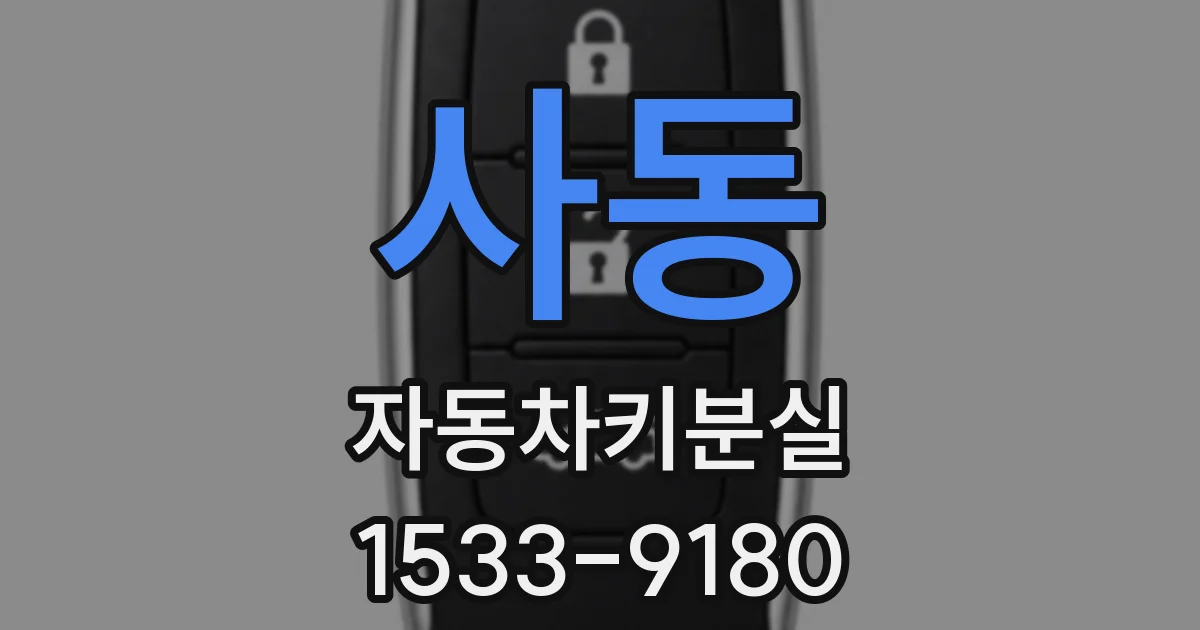 사동 자동차키분실