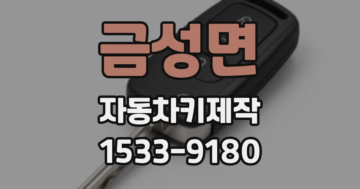 금성면 자동차키제작