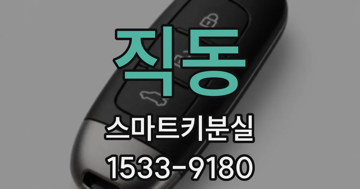 직동 스마트키분실