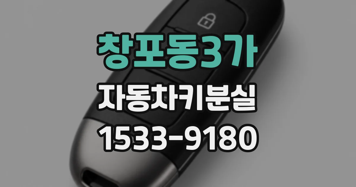 창포동3가 자동차키분실