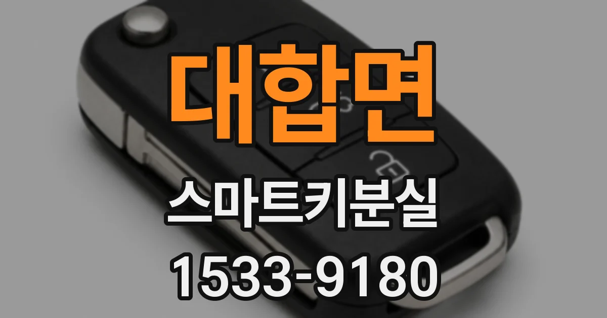 대합면 스마트키분실