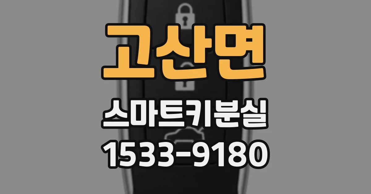 고산면 스마트키분실