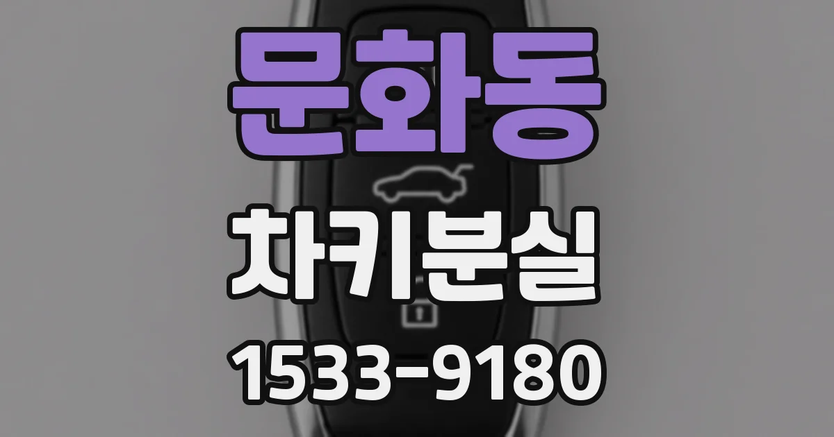 문화동 차키분실