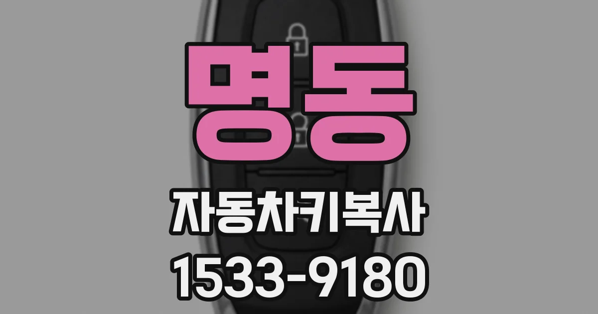 명동 자동차키복사