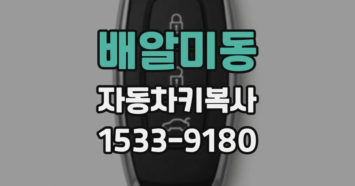배알미동 자동차키복사