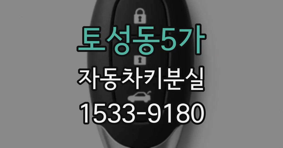 토성동5가 자동차키분실