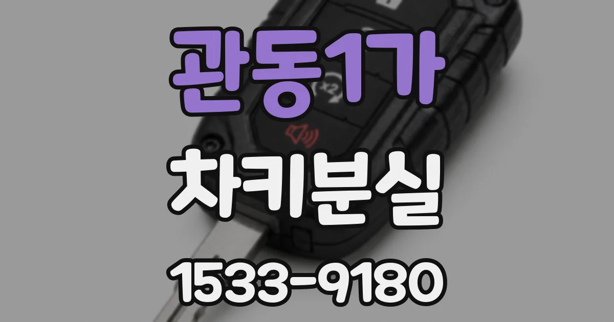 관동1가 차키분실