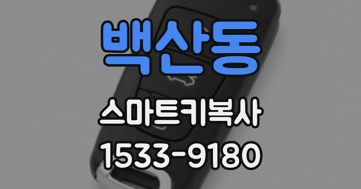 백산동 스마트키복사