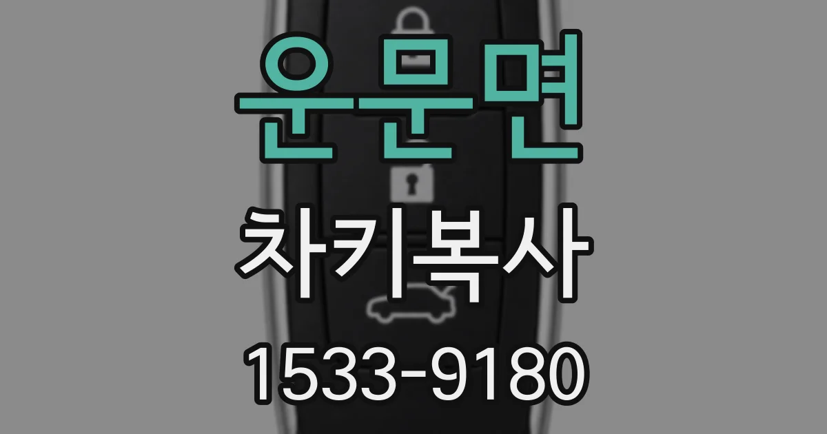 운문면 차키복사