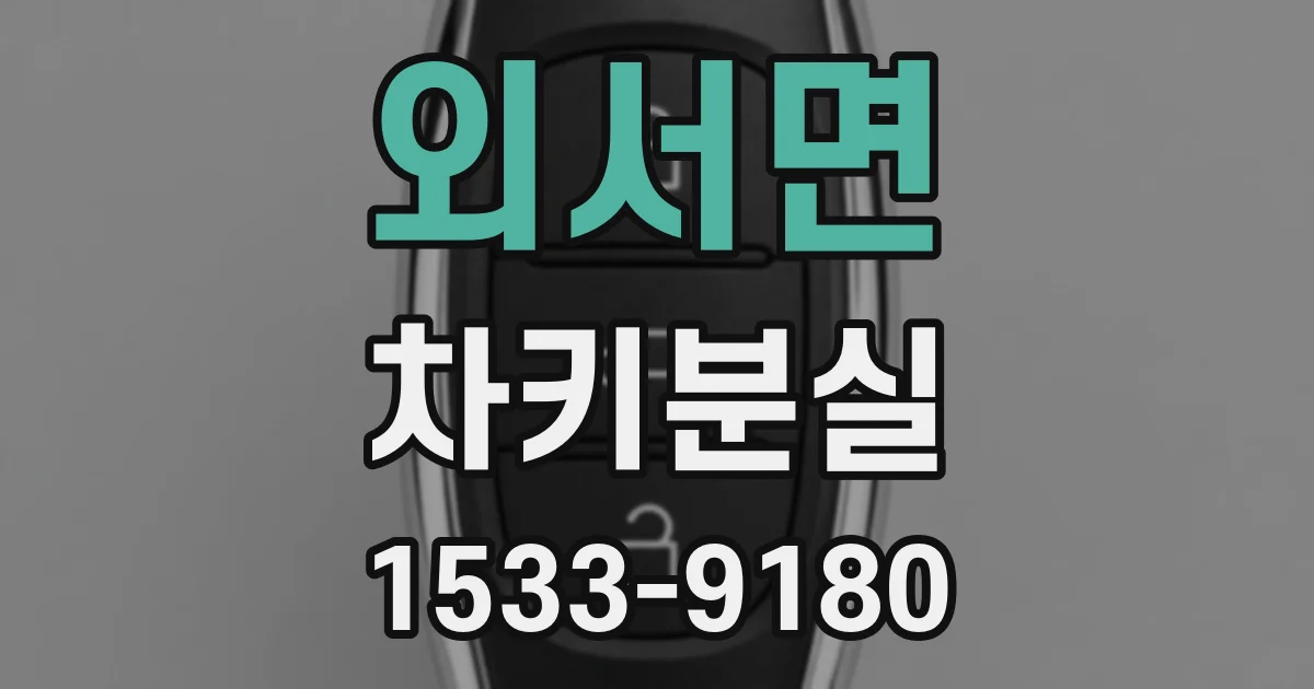 외서면 차키분실