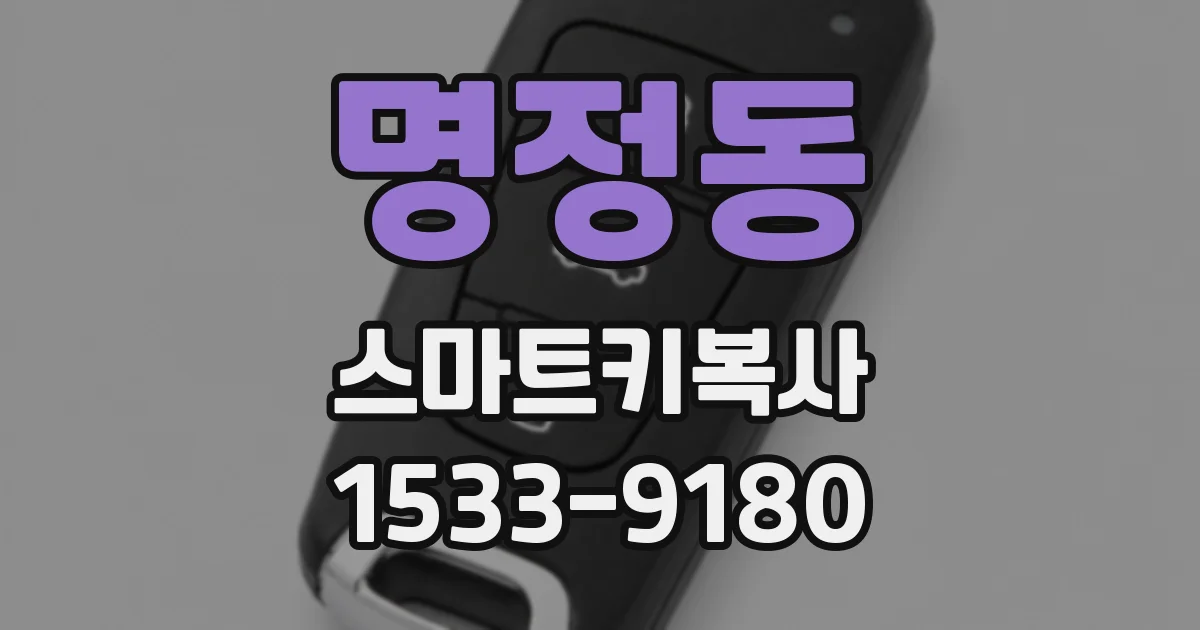 명정동 스마트키복사