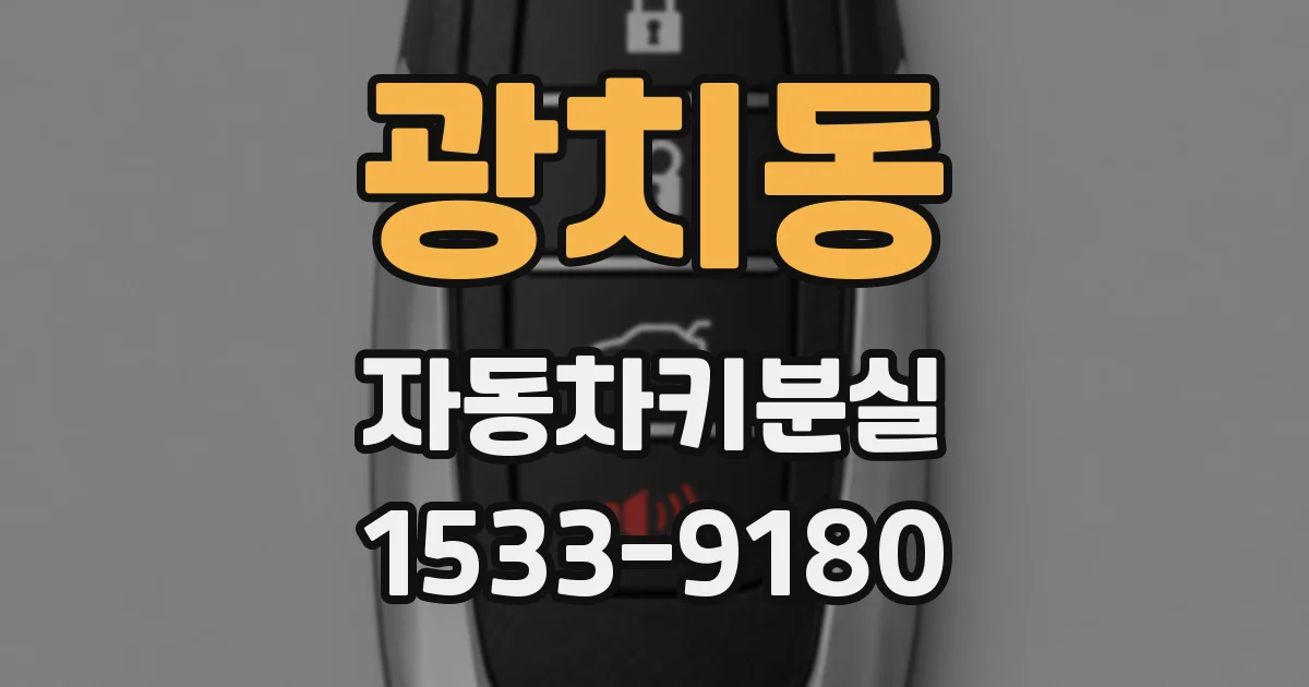 광치동 자동차키분실