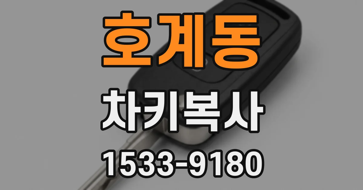 호계동 차키복사