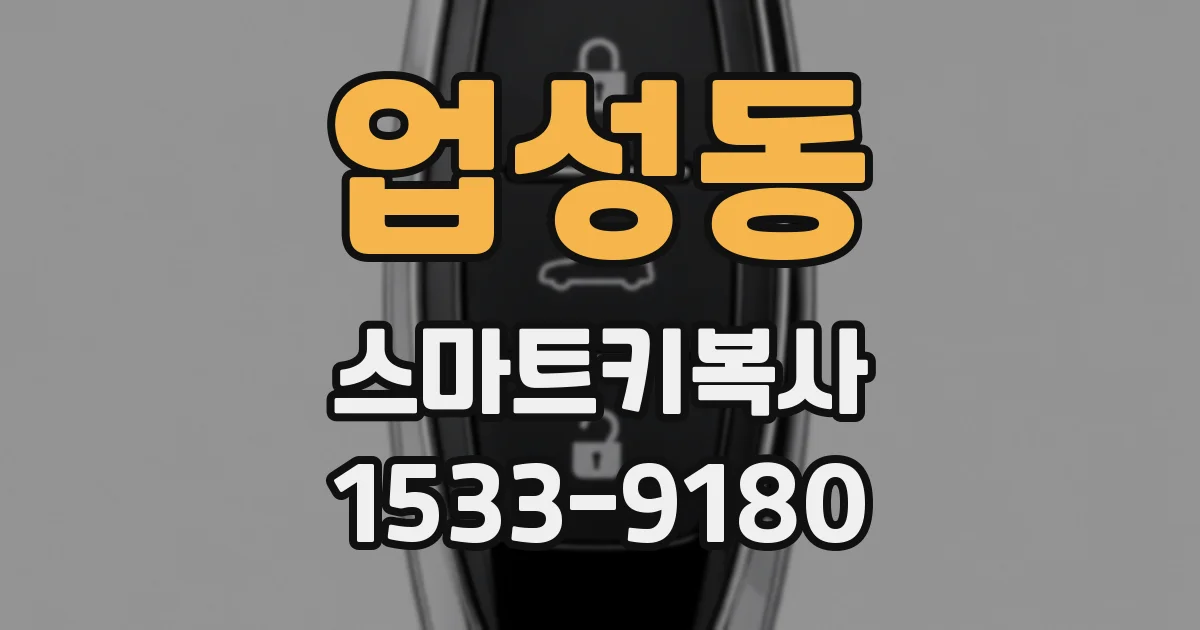 업성동 스마트키복사