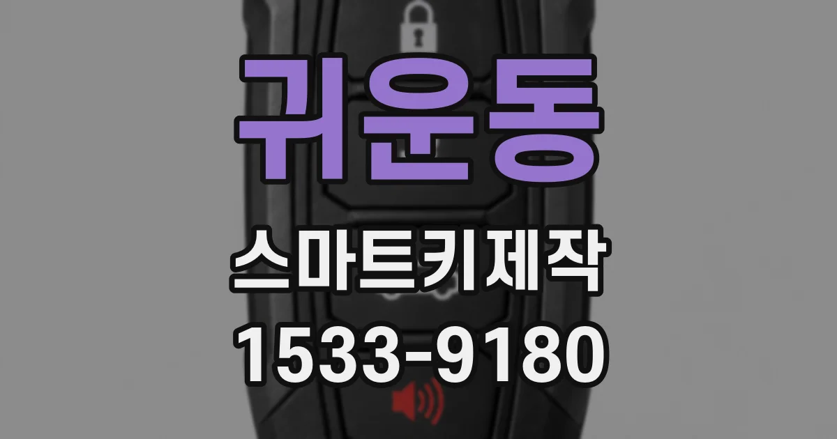 귀운동 스마트키제작