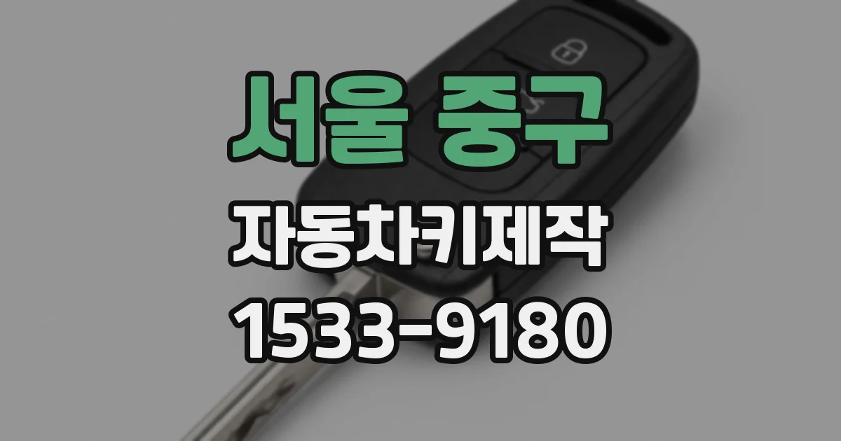 서울 중구 자동차키제작