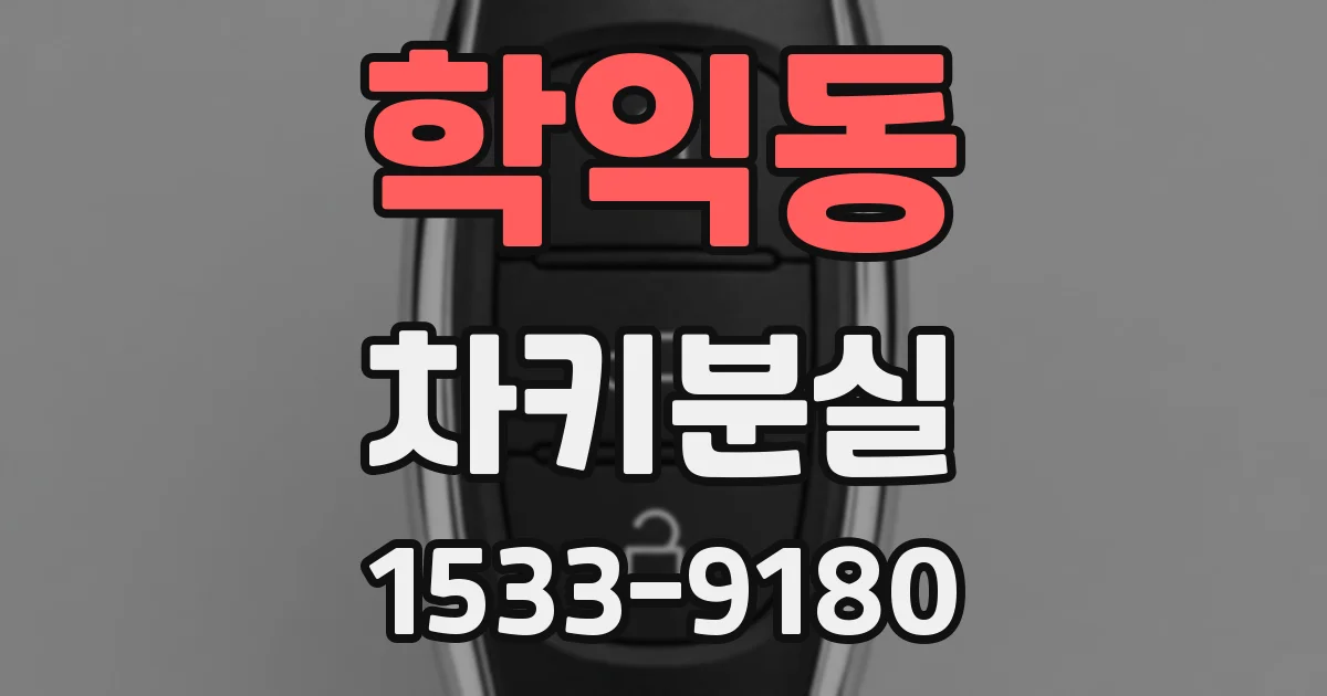 학익동 차키분실