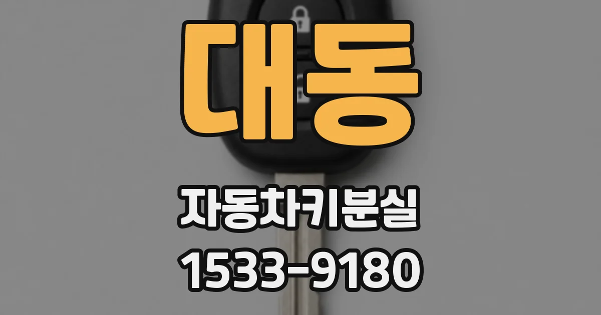 대동 자동차키분실